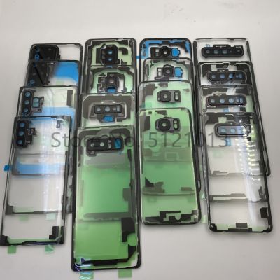For SAMSUNG Galaxy S6 S7 Edge S8 S9 S10 S20 Plus Ultra 5G S10e Transparent Glass Case Back Battery Cover Rear Door Perspec Lid