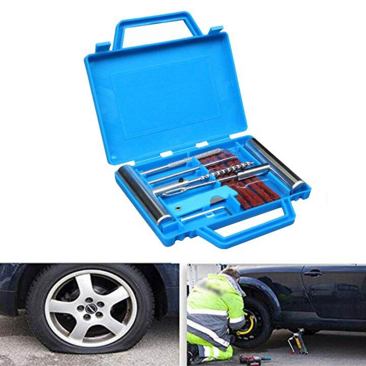 【hot】 11pcs Car Tire Puncture Repair Kit Motorcycle Bike Tyre Repair
