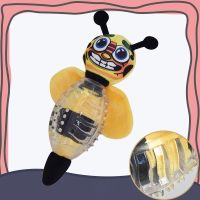〖Love pets〗 Pet Dog Toy Bee Shape Squeaky Toy Canvas Dog Bite Resistant Chew Toy TPR Rubber Sound Toy Puppy Cleaning Teeth Tool Dog Supplies