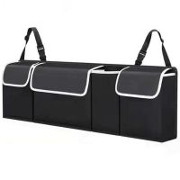 High Capacity Adjustable Car Storage Box Backseat 4 Bag Trunk Organizer Multi-use Oxford Car Seat Back Organizers Car Accesories