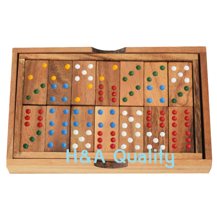 เกมส์ไม้-ตัวต่อไม้-โดมิโน่-ขนาดกลาง-m-10x16-5x4-5-เซนติเมตร-โดมิโน่ไม้-9-จุด-56-ชิ้น-domino-9-dot-56-pcs-nine-domino-wood-domino-wood-toy-ของเล่นไม้เสริมพัฒนาการ-เสริมทักษะ-ของเล่นเด็ก-และผู้ใหญ่-ของเ