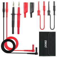 ZIBOO TL809 Alligator Clips Shrouded Banana Plugs Modular Heavy Duty Test Probe Handles Leads for MultimeterEtc。