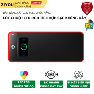 Lót Chuột LED RGB Gaming ZIYOU G96 PRO Tích Hợp Cảm Ứng Sạc Không Dây Cao thumbnail
