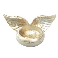 Angel Wings Candle Holder Resin Statue Home Decoration Prayer Candlestick for Home Wedding Christmas Church Memorial Gifts