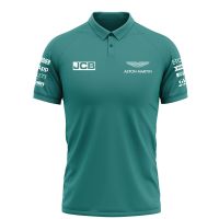 ขายดี F1ฟอร์มูล่า One Aston Martin Team WEC Vettel เสื้อโปโลธีมไดร์เวอร์สำหรับผู้ชายและผู้หญิงผู้ชื่นชอบการแข่งฤดูร้อนแขนสั้น