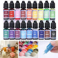 24สีเรซิ่น Pigment Liquid Colorant 10Ml DIY เทียนสีย้อมอีพ็อกซี่แม่พิมพ์ Craft Pigment เทียนสบู่ Colorant