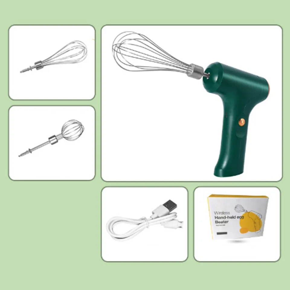 Wireless Egg Beater, Handheld Electric Mixer, Home Baking Cake Cream  Whipper, Mixer