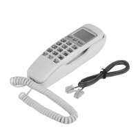 Office Home Wall Mounted Telephone with Incoming Call Display Desktop Fixed Wired Phone Support Re-dial Landline Phone