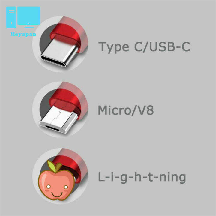 สายข้อมูล3-in-1แกนทองแดงไนล่อนถักกัน-ยืดหลายพอร์ต2a-ชาร์จเร็วสายชาร์จโทรศัพท์มือถือ