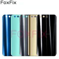 Foxfix สำหรับ Honor 9ฝาหลังกระจกประตูแบตเตอรี่อะไหล่แผงหลังตัวเรือนด้านหลัง + STF-L09สติกเกอร์กาว