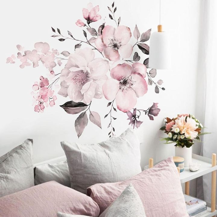 watercolor-pink-flowers-wall-stickers-for-kids-room-baby-nursery-wall-decals-pink-flower-for-girl-room-home-decoration-decor-pvc
