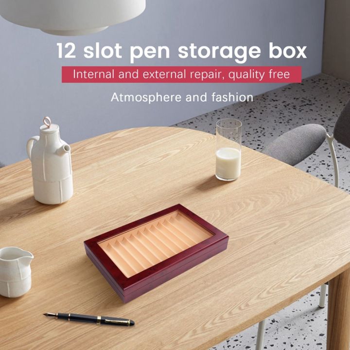 12-slots-wood-pen-display-box-pen-fountain-storage-box-wood-showcase-organizer