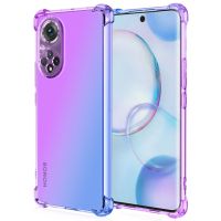 Honor 70 50 Lite Pro 5G Anti-Drop Rainbow 2สี TPU Case Clear Soft ปลอก Gradient Air กันกระแทก Cover