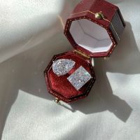 แหวนเพชรโมอิส925คู่รักสำหรับผู้หญิงแหวนแหวนแต่งงานปาร์ตี้สเตอร์ลิงเครื่องเพชรพลอยเจ้าสาว