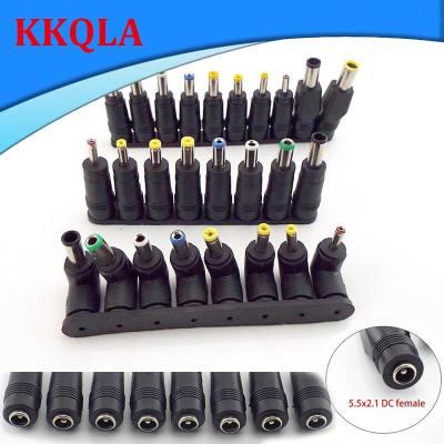 QKKQLA DC female to Male Plug AC Power Supply Adapter Tips Connector Kits for Laptop Jack Sets Universal