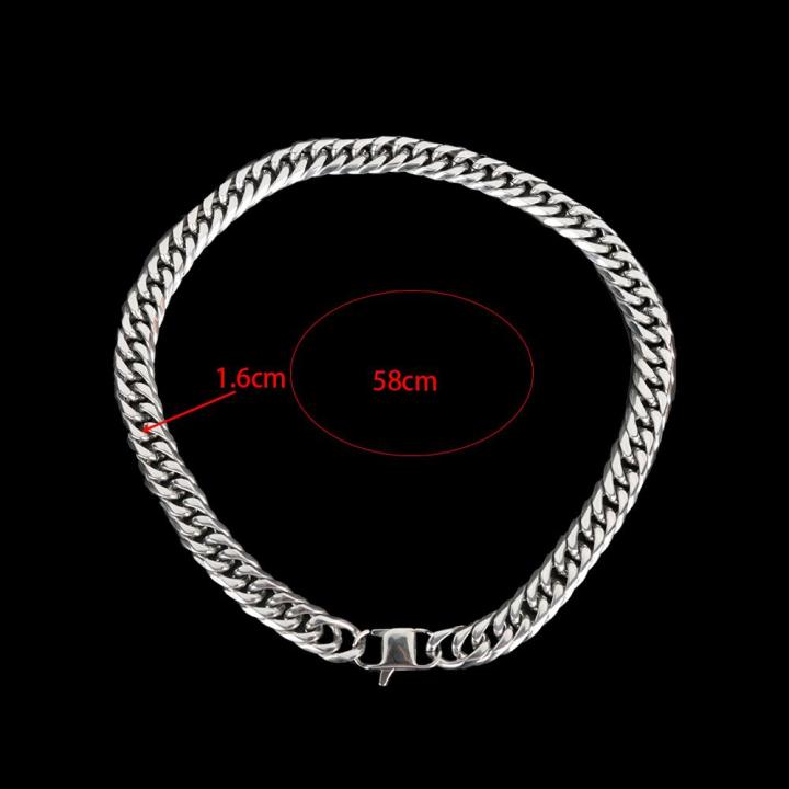 kisscat-สร้อยคอไม่ลอกไม่ดํา-สร้อย-jewelry-สร้อยสแตนเลส-สร้อยคอไม่ลอก-สร้อยคอผู้ชาย-หนัก-สแตนเลส-curb-คิวบา-โซ่-ผู้ชาย-สไตล์พังก์-16mm-สร้อยคอ