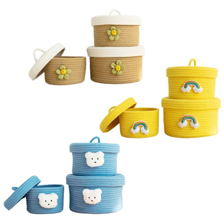 3pcs-storage-baskets-with-lid-cotton-string-baskets-for-organizing-baby-nursery-storage-boxes-kids-toys-gifts