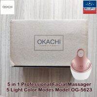 เครื่องนวดหน้า 5 โหมดสีอ่อน OKACHI GLIYA® 5 in 1 Professional Facial Massager 5 Light Color Modes Model.OG-5623