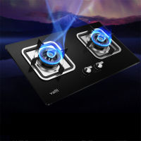 การปรุงอาหารในครัว2เตาเตาแก๊สฝังตัว Cooktop เตาแก๊สหม้อหุงก๊าซธรรมชาติก๊าซเหลวยืนเตาเครื่องใช้ในบ้าน