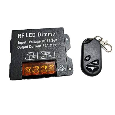 ☈✟∏ DC12-24V 30A Output Single Channel LED Strip Dimmer 3Key Wirelss RF Remote Control for Single Color 5050 3528 LED String Ribbon