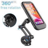 ﺴ✑☌ Adjustable Waterproof Bicycle Phone Holder Universal Bike Motorcycle Handlebar Magnet Case Cell Phone Support Mount Bracket Bag