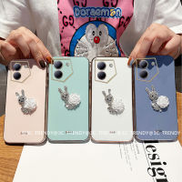 Phone Case เคส Tecno Camon 20 Pro 19 Pro 19 Neo Camon 18 18T 18P 4G 5G เคสสีขาวหรูหรา Camellia เงางามเนื้อกระต่ายเคลือบเงางามเคสนิ่ม2023