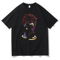 Japanese Anime Hunter X Hunter Hisoka Printed T-shirts Short Sleeve Man Casual Pure Cotton Tees Men Manga Harajuku Tshirt XS-4XL-5XL-6XL