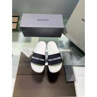 Balenciaga ใหม่ รองเท้าแตะลําลอง TPU ลายเป็ดแมนดาริน สีขาวดํา แฟชั่นฤดูร้อน สําหรับผู้ชาย ผู้หญิง 2022