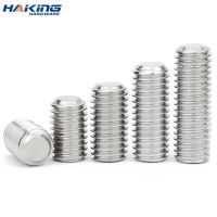 10pcs/lot Hexagon Hex Socket Set Screw Flat Point Allen Head M2 M2.5 M3 M4 M5 M6 M8 M10 M12 M14 M16 Stainless Steel Headless