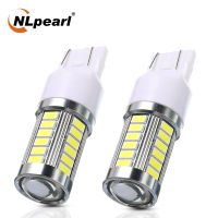 NLpearl 2x สัญญาณโคมไฟ T20 7440 W21W Wy5W LED หลอดไฟ7443 W215W 5630 33 SMD รถย้อนกลับเบรคโคมไฟสีขาวสีเหลืองสีแดง