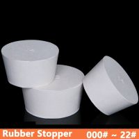 White Rubber Stopper Bungs 000#-22# Laboratory Flask Tapered Tube Conical Sealing End Plug Water Pipe Exhaust Valve Stuffy Sub Bar  Wine Tools