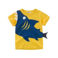 Boy Kid shirts Baby Clothes tshirt shark Cartoon Print Children Tee Shirt T-Shirts Infant Cotton Toddler Tops kid short cloth