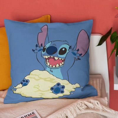 Disney Pillowcase Cushion Cover Lilo &amp; Stitch Throw Pillow Case For Sofa Car Cartoon Boy Girl Gift 40x40cm 45x45cm