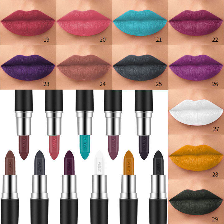 หลอดสีดำ-frosted-bullet-matte-waterproof-non-stick-ลิปสติก-cup-lipstick-hz-139