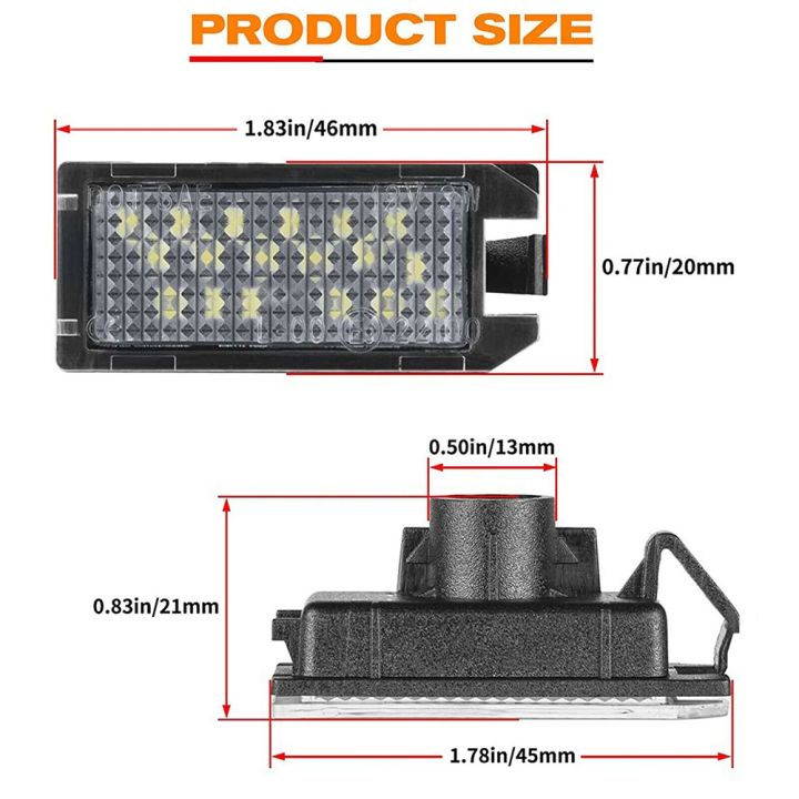 ไฟป้ายทะเบียน-led-ป้ายทะเบียน6000-6500k-สำหรับหลบ-viper-2013-2017สำหรับ-jeep-for-patriot-2014-2017