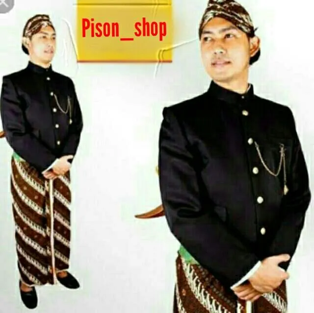 BAJU BESKAP SET JARIK BLANGKON ADAT JAWA MURAH PAKAIAN TRADISIONAL PRIA JOGJA | Lazada Indonesia