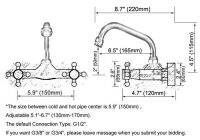 Black Oil Rubbed ss ติดผนังหมุน Spout ก๊อกน้ำห้องครัวห้องอาบน้ำ Sink Cold Hot Water Mixer Taps Dsf733