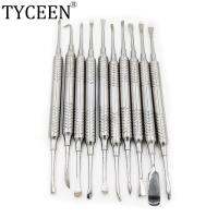 10Pcs ทันตกรรม Periosteal Separator ชุดเครื่องมือฝัง Flap Turner Periodontal Memne Stripper Gingival Exfoliation Scaler