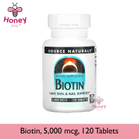 Source Naturals, Biotin, 5,000 mcg, 120 Tablets