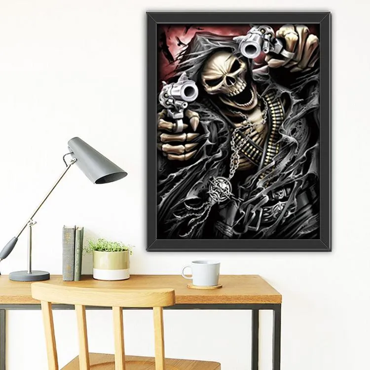 Skull Wall Decor 3D Skull Stereoscopic Painting Halloween Skull ...