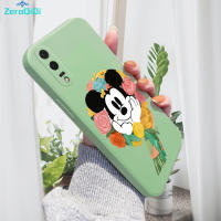 ZeroQiQi เคสโทรศัพท์สำหรับ Huawei P20 P20 Lite เคสมิกกี้เมาส์ลายการ์ตูน P20 Pro เคสโทรศัพท์ปลอกซิลิโคนของเหลวทรงสี่เหลี่ยมดั้งเดิมคลุมทั้งหมดกล้องเคสป้องกันทนแรงกระแทก