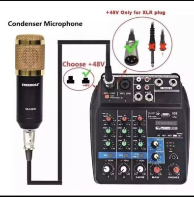 SOUNDMILAN มิกเซอร์ MINI 4-channel  มีBluetooth MP3 USB SD รุ่น EQ-5502 (PT SHOP)