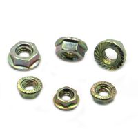 10-50 Buah DIN6923 M3 M4 M5 M6 M8 M10 Warna Baja Karbon Seng Hexagon Flange Nuts Pinking Slip Lock Lock Nut