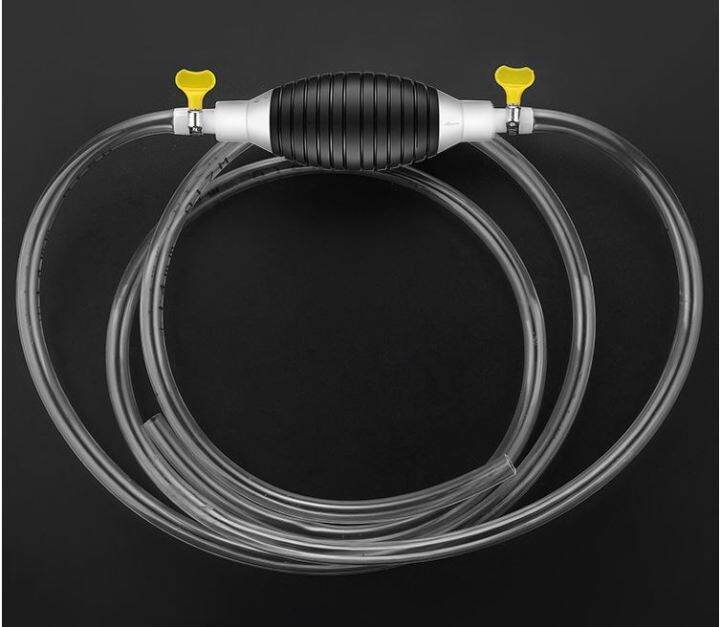 Gasoline Siphon Hose Hand Fuel Pump Universal High Flow Petrol Diesel