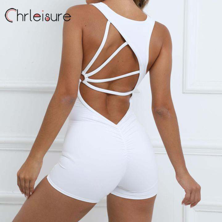 chrleisure-one-piece-yoga-suit-sexy-pleated-hip-beauty-back-hollow-yoga-shorts-set-quick-drying-fitness-sports-yoga-jumpsuit