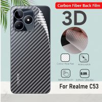 สำหรับ Realme C53 C 53 Nfc Narzo N53 N 53 RealmeC53 Realme Nfc NarzoN53 3D คาร์บอนป้องกันคาร์บอนไฟเบอร์ยามหลังปกป้องหน้าจอหลังฟิล์มบางไม่กระจกเทมเปอร์