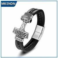 【HOT】▣▤♚ MKENDN Men Wolf Leather Punk Statement Buckle Jewelry