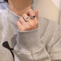 Fashion Creative Cry Face Heart Love Adjustable Rings for Women Ladies Bar Night Club Jewelry Korean Gifts