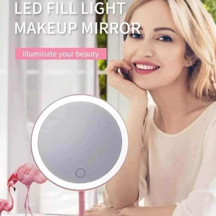 1 Led light Make up Mirror with Base Storage (plug in type) Lazada PH