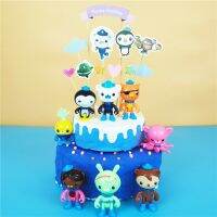 [AhQ ornaments] Octonauts การ์ตูนเบเกอรี่เค้กตกแต่งชุดเด็กวันเกิด Party Plug-In อุปกรณ์เด็กอะนิเมะตัวเลข Kawaii ถ้วยเค้กการ์ด